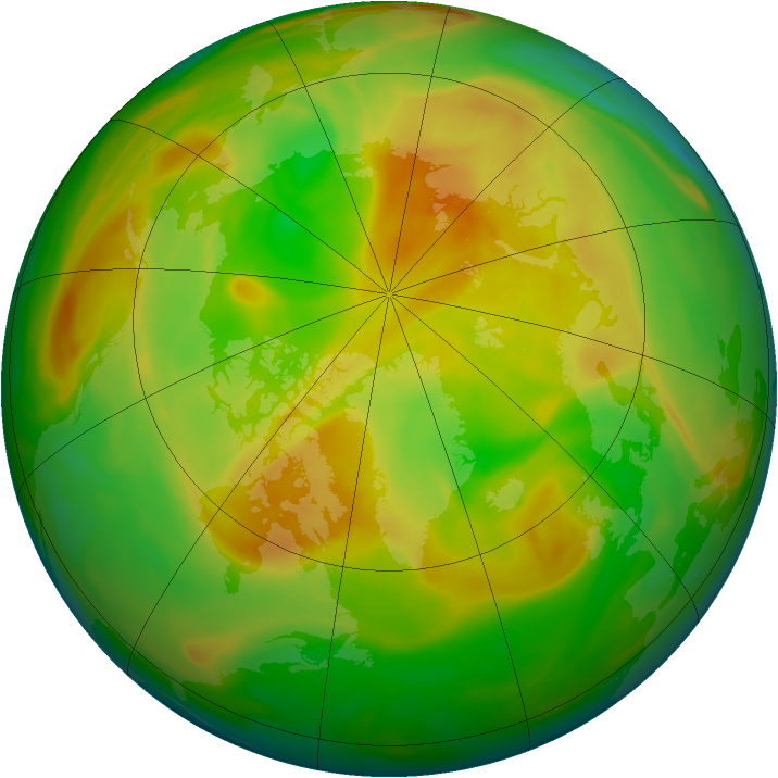 Arctic ozone map for 18 May 2007